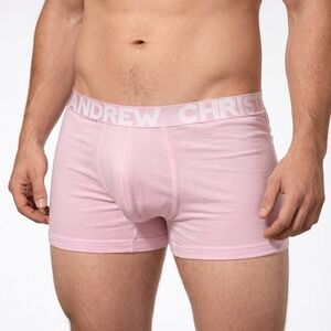 Andrew Christian THICK Medium (33-35) Pink Boxer Briefs Underwear 93330 NEW